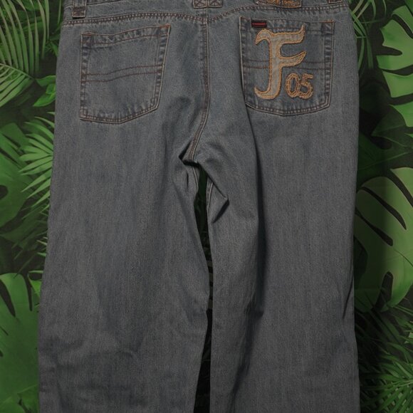 VINTAGE 90's FUBU JEANS Embroidered MENS 1990's FUBU CLASSIC PANTS BAGGY - Picture 16 of 16